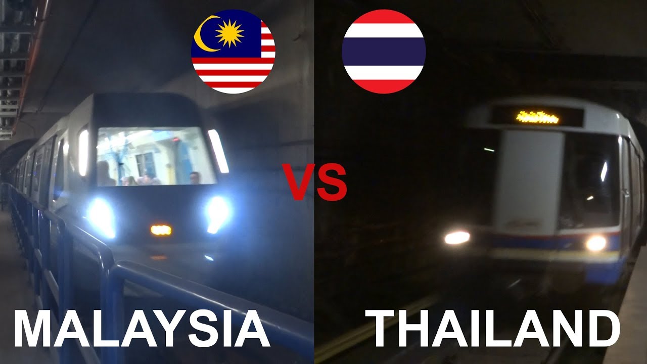 🚇 MALAYSIA VS THAILAND - RAIL TRANSPORT (MRT / LRT/ Trains...)
