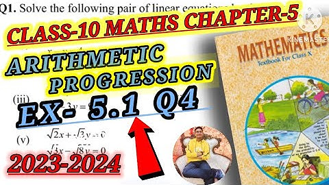 Class 10 maths chapter-5 ( arithmetic progression) exercise 5.1 question 4 i and ii part |