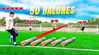 ⚽ 50 BALONES ⚽ *3 PORTERÍAS con VIDAS* 💖 ¡Retos de Fútbol!