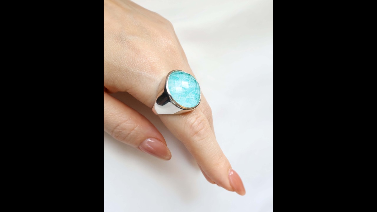 Amazonite × Quartz Ring #16 | AYA KIYOSHIMA JEW