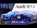 【Audi RS4アバント】4WDシステムRSスポーツエグゾーストパノラマSR (ブルー)テストドライブ