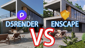 「Render Showdown3」 Enscape2.7 VS D5Render 1.5.1 Exterior Render Quality Compare! Who