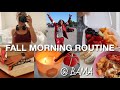 College fall morning routine