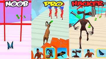 Mutant Run 3D - Lab Race - NOOB vs PRO vs HACKER