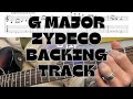 G Major Backing Track - ZYDECO - CAJUN - COUNTRY - ACCORDION - BPM 103 - With TABS - Train Beat