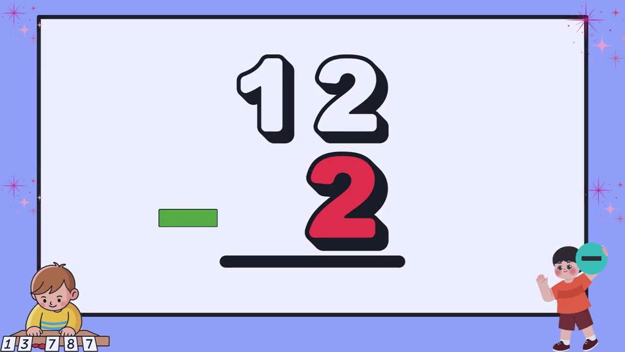 🟦 Subtracting 2 | Easy Subtraction Practice for Kids