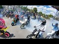 MINI BIKE RIDE GETS TAKING OVER BY DIRT BIKES! OVER 500 RIDERS