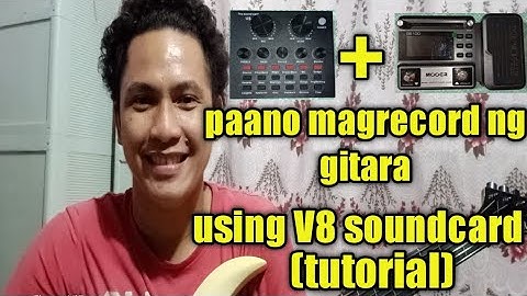 guitar recording with v8 sound card  (tutotial and sound test)