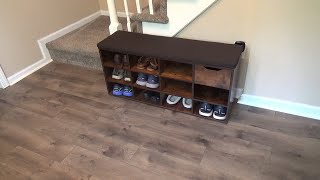 DINZI LVJ SHOE BENCH ENTRYWAY STORAGE BENCH CUSTOMER REVIEW AND CLOSER LOOK FURNITURE HOME DECOR