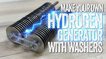 Making a Simple Hydrogen Generator with Washers - Water in Hydrogen - HHO