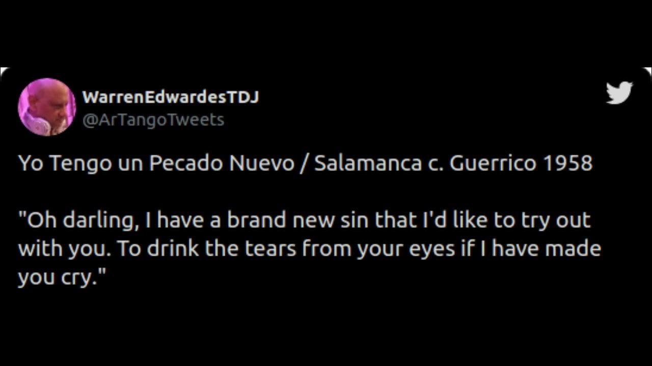 Tango Tweet Yo Tengo un Pecado Nuevo Tango Tweet Yo Tengo un Pecado Nuevo