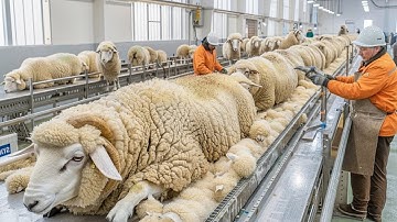 Inside the Sheep Farming Factory 🐑 From Farm to Luxury Jacket (Full Process)