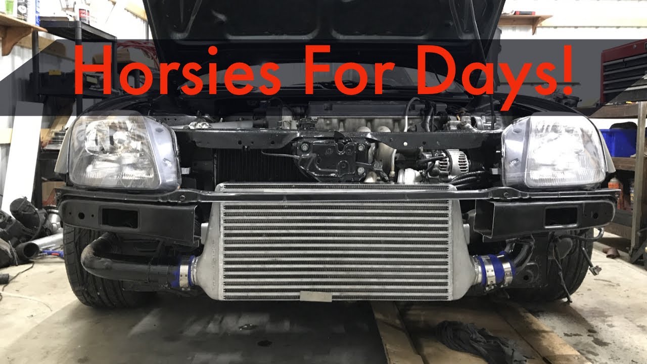 How to Install a Big Intercooler on a Honda Prelude! Turbo Noises