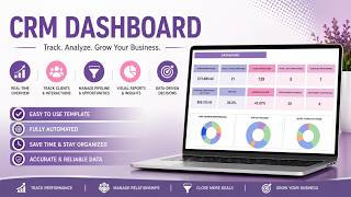 CRM Dashboard Template for Excel & Google Sheets | Customer Relationship Management