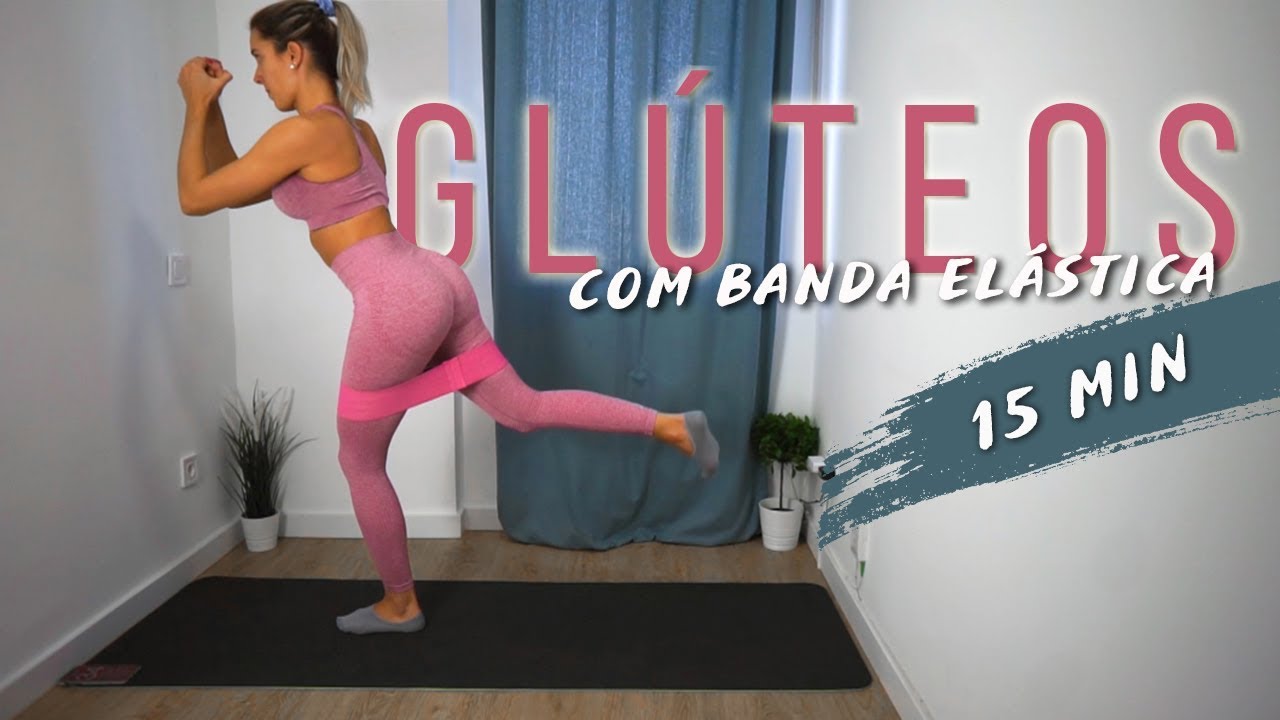 Treino de GLÚTEOS COM BANDA ELÁSTICA | Ativação dos Glúteos em Casa | 15min