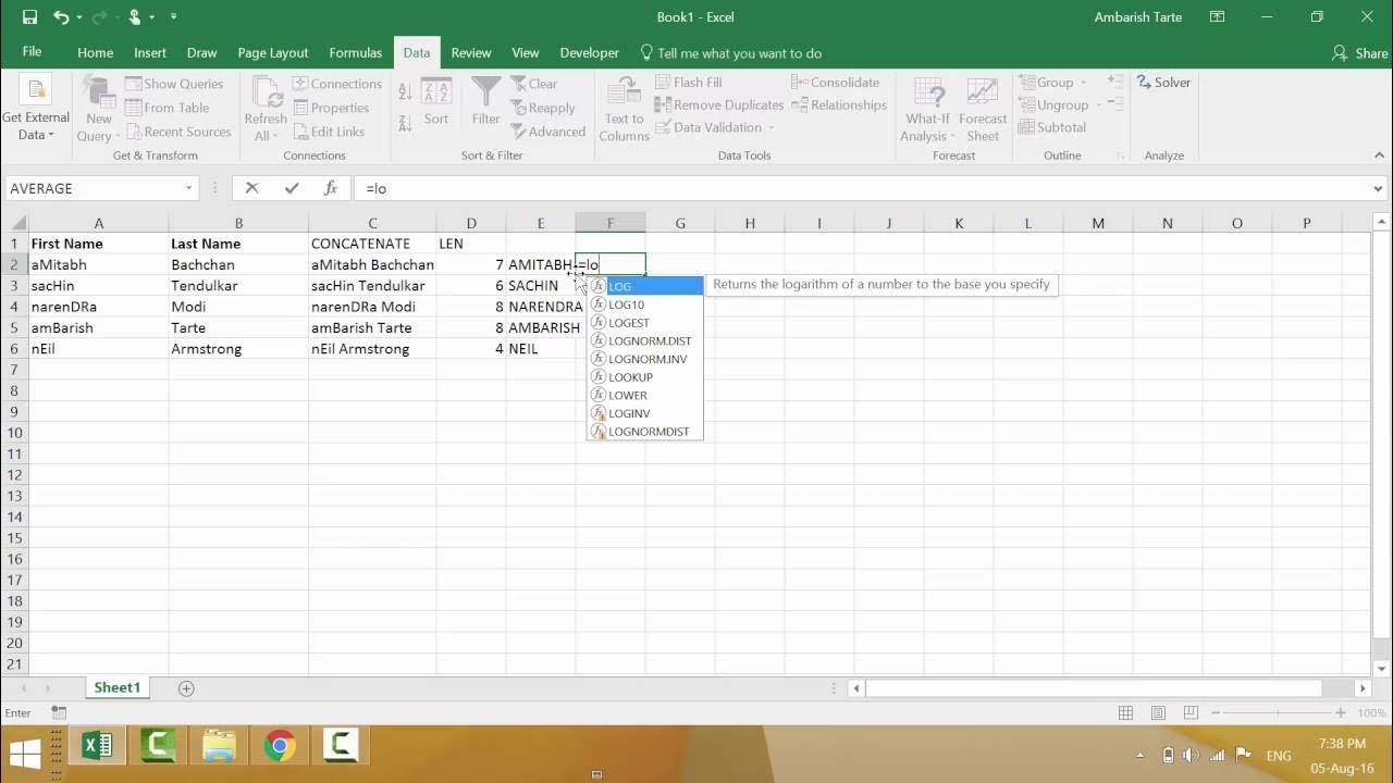 Text functions in Excel - YouTube