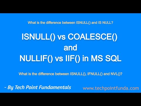 Video: Qual è la differenza tra coalesce e IsNull SQL?