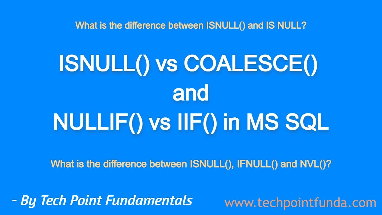 Null result. IFNULL. ISNULL. ISNULL(NULLIF(ISNULL(NULLIF([colorfp%],60),1), [colorfp%]),0). Coalesce.