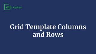 CSS Grid Template Columns and Grid Template Rows Explained