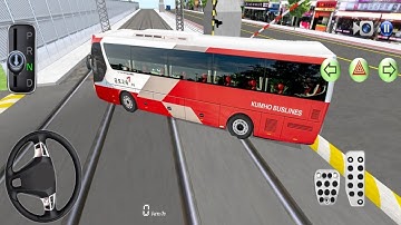 New Kumho Buslines bus Ready For Parking And Repairing - 3D Driving Class - Android Gameplay