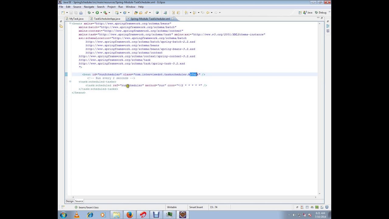 SPRING SCHEDULER XML SPRING FRAMEWORK DEMO YouTube