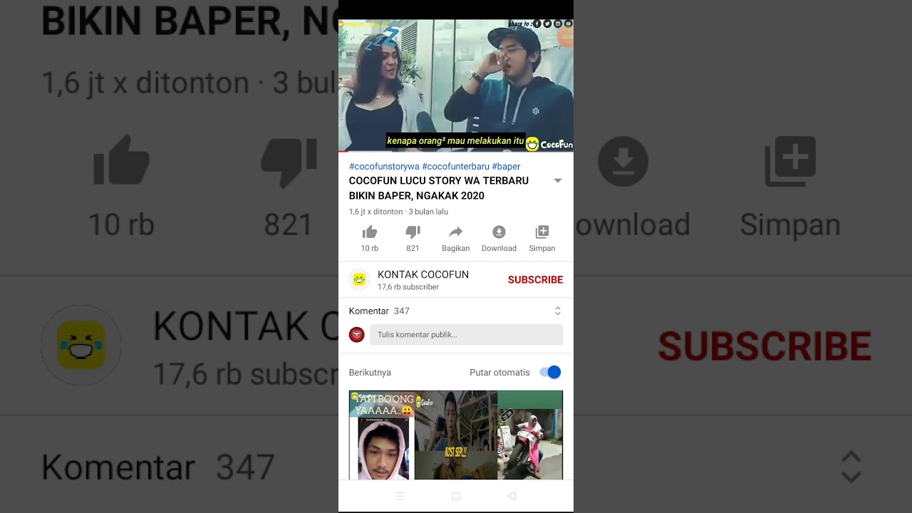 Status wa lucu keren - YouTube