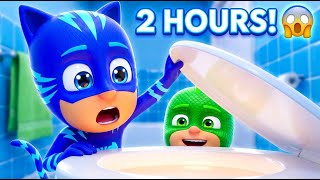 PJ Masks's Why Is Owlette Hiding In The Bathroom? | PJ Masks Secret Fails