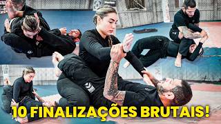  10 FINALIZAÇÕES QUE TODO FAIXA BRANCA PRECISA SABER! - maria vieira / hulkinho / jiu-jitsu 