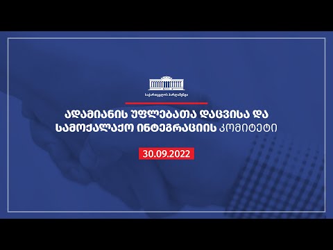 ადამიანის უფლებათა დაცვისა და სამოქალაქო ინტეგრაციის კომიტეტის სხდომა (ნაწილი I)  - 30.09.2022\'