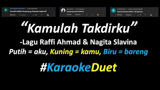 Raffi Ahmad & Nagita Slavina - Kamulah Takdirku (Karaoke Duet) | Part Cowok Only| Nyanyi Bareng