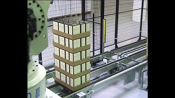 Packaging and palletizing solution on 1/4 pallets for Bag in box wine - Globus Wine