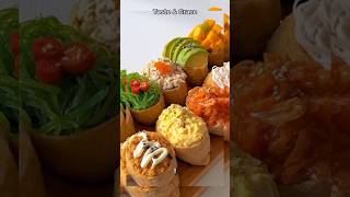 🥘🥗How to Make Colorful Inari Sushi – Easy &amp; Aesthetic Street Food!#shorts #food