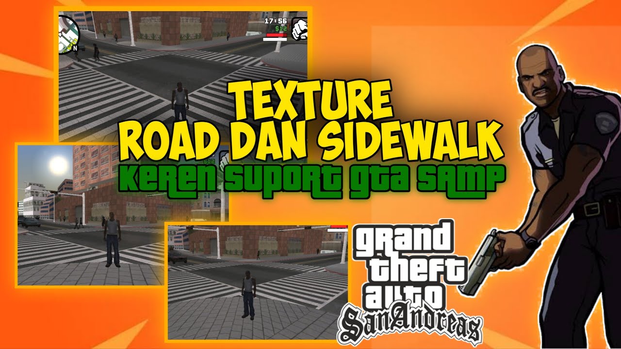 Texture ROAD & SIDEWALK gta | GTA sa android - YouTube