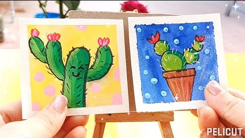 Vẽ cây xương rồng cute/ draw cactus/ Lớp vẽ sắc màu