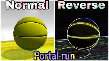 Portal run challenge - going balls reversed 🆚 normal gameplay - amazing basketball color and filter