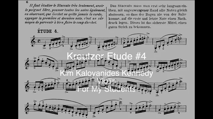 Kreutzer Etude #4 Kim Kaloyanides Kennedy, violin