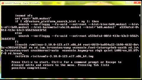 CentOS-7 root password break