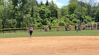 Kennedy Gicas singles in the second inning for Chatham vs. Randolph