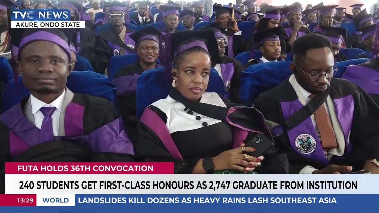 President Tinubu Reaffirms Commitment To Education At FUTA 36th Convocation