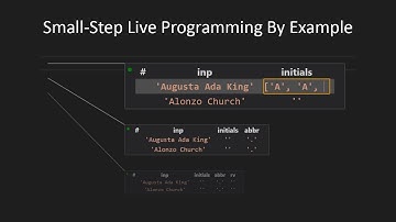 Small-Step Live Programming by Example (Preview)