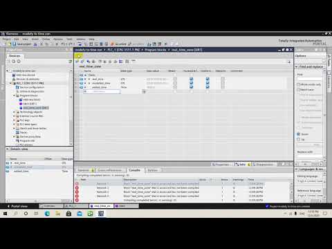 SIEMENS PLC TIA PORTAL -modify time zone