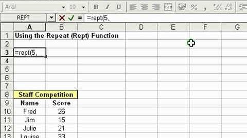 Microsoft Excel Repeat REPT Function Tutorial