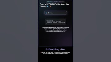 Old Search Bar ➜ Ultra-Premium UI (Pure CSS) #fullstackprep #uianimation #code #codeprep #program
