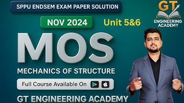 MECHANICS OF STRUCTURE ENDSEM NOV 2024 SOLVED PAPER | MOS SPPU PYQ SOLUTIONS