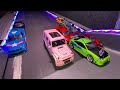 TRIOS Racing Tournament! Lamborghini Fast and Furious MarioKart Disney Pixar Cars Spider-Man + More!