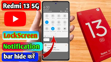 redmi 13 5g lock screen notification panel hide, redmi 13 5g notification bar off