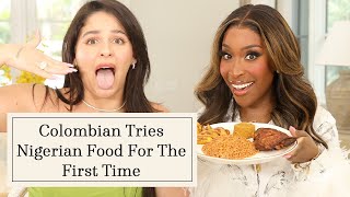 Colombian Tries Nigerian Food For The First Time! | Mukbang