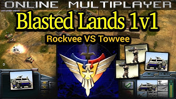 Blasted Lands 1v1 - USA - Rules | C&C Generals Zero Hour | No Commentary