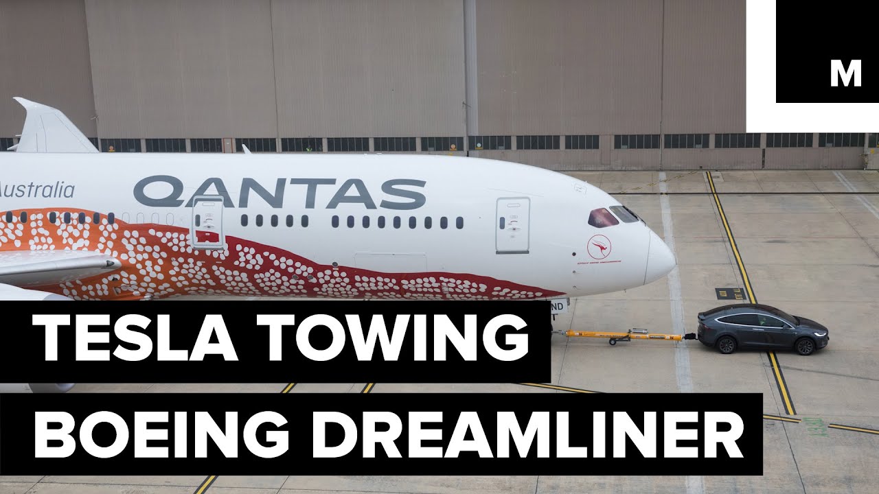 A Tesla Model X Just Pulled A Gigantic Boeing Airplane Like Its Nothing