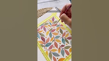 Newest Skillshare Class- 7 Cozy Autumn Watercolor Patterns! #watercolorpainting #watercolor